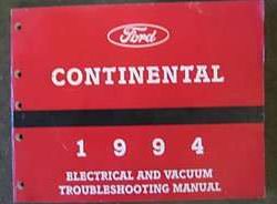 1994 Lincoln Continental Electrical Wiring & Vacuum Diagram Troubleshooting Manual