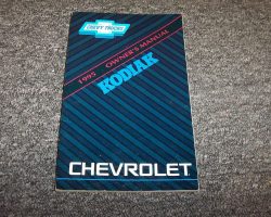 1995 Chevrolet Kodiak Medium Duty Truck Owner's Manual
