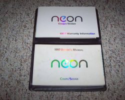 1997 Dodge Neon Owner's Manual Set