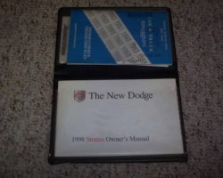 1998 Dodge Stratus Owner's Manual Set