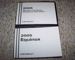 2005 Chevrolet Equinox Owner's Manual Set