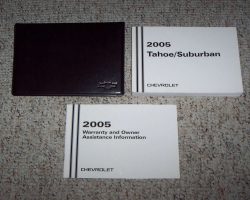 2005 Chevrolet Tahoe, Suburban Owner's Manual Set