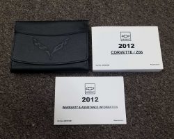 2012 Chevrolet Corvette Owner's Operator Manual User Guide Set