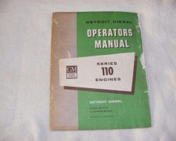 1959 Detroit Diesel 6-110 110 Series Engines Operator's Manual