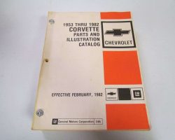 1954 Chevrolet Corvette Parts Catalog Manual