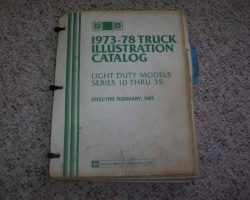 1974 Chevrolet Truck C10 C20 C30 K10 K20 K30 Parts Catalog Manual