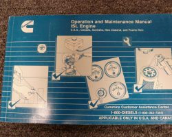 2003 Cummins ISL & QSL9 Diesel Engines Owner Operation & Maintenance Manual