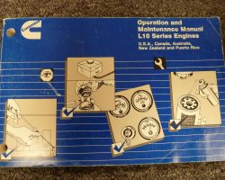 1982 Cummins L10 Series Diesel Engines Owner Operation & Maintenance Manual