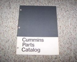 1993 Cummins B3.9 B4.5 B5.9 B Series Diesel Engines Parts Catalog Manual