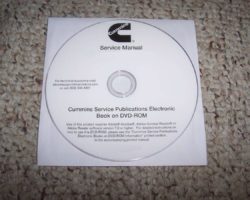 2009 Cummins ISB6.7 & QSB5.9 Common Rail Fuel System Diesel Engines Service Manual on CD