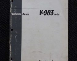 1967 Cummins V-903 VT-903 VTB-903 14.8L V8 CID Diesel Engines Owner Operation & Maintenance Manual