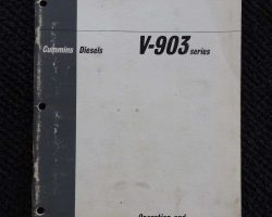 1965 Cummins V-903 VT-903 VTB-903 14.8L V8 CID Diesel Engines Owner Operation & Maintenance Manual