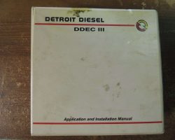 1993 Detroit Diesel 6V-71, 8V7-71, 12V-71, 16V-71 & 24V-71 V71 Series Engines DDEC III Application & Installation Service Repair Manual