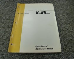 1976 Cummins H & NH Series Diesel Engines Owner Operation & Maintenance Manual