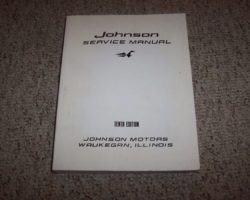 1957 Johnson 7.5 HP Outboard Motor Service Manual