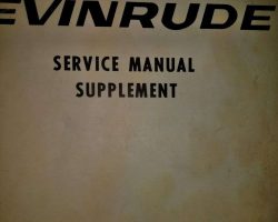 1962 Evinrude 18 HP Outboard Motor Service Manual Supplement
