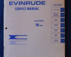 1963 Evinrude 18 HP Outboard Motor Service Manual