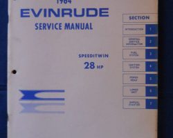 1963 Evinrude 28 HP Outboard Motor Service Manual