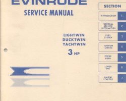 1963 Evinrude 3 HP Outboard Motor Service Manual