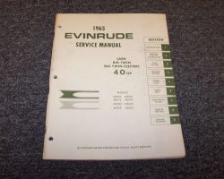 1965 Evinrude 40 HP Outboard Motor Service Manual