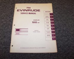 1966 Evinrude 100 HP Outboard Motor Service Manual