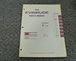 1966 Evinrude 9.5 HP Outboard Motor Service Manual
