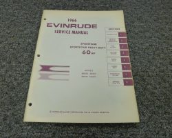 1966 Evinrude 60 HP Outboard Motor Service Manual