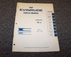 1969 Evinrude 25 HP Outboard Motor Service Manual