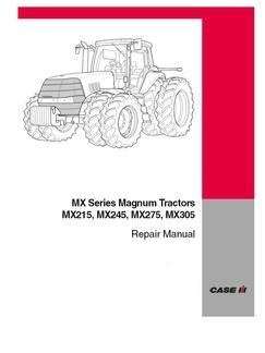 Shop Service Repair Manual for Case IH Tractors model Magnum 305