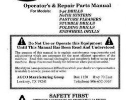 Tye 000-1201 Operator Manual - Series 5 Legume Drill (attachment)