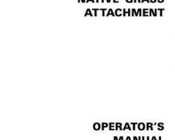 Tye 000-1245 Operator Manual - Native Grass Attachment (1999)