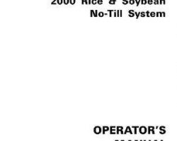 Tye 000-1254 Operator Manual - 2000 Series NoTill System (rice & soybean, 2000)