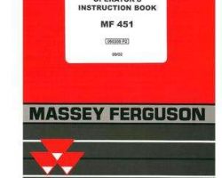 Massey Ferguson 060308P2 Operator Manual - 451 Tractor (prior to tier 2, sn BNxxxxx)