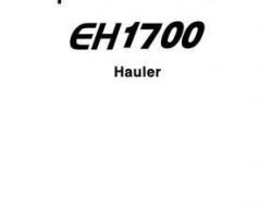 Operators Manuals for Hitachi Eh Series model Eh1700 Construction And Mining