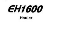 Operators Manuals for Hitachi Eh Series model Eh1600 Construction And Mining