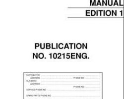 Service Manuals for Hitachi Eh Series model Eh1100 Construction And Mining