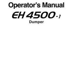 Operators Manuals for Hitachi Eh-1 Series model Eh4500-1 Construction And Mining