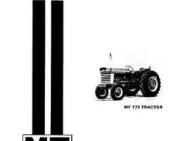 Massey Ferguson 1448072M4 Operator Manual - 175 Tractor (Perkins gas & diesel)