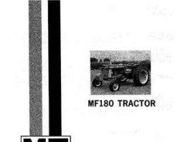 Massey Ferguson 1448073M3 Operator Manual - 180 Tractor (Perkins gas and diesel)