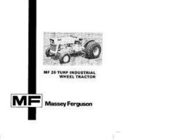 Massey Ferguson 1448081M4 Operator Manual - 20 Turf Tractor