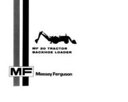 Massey Ferguson 1448082M3 Operator Manual - 20 Tractor / Tractor Loader / Tractor Loader Backhoe