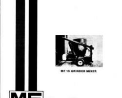 Massey Ferguson 1448089M6 Operator Manual - 15 Grinder Mixer