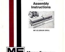 Massey Ferguson 1448094M1 Operator Manual - 63 Grain Drill