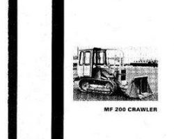 Massey Ferguson 1448177M2 Operator Manual - 200 Crawler, Crawler Loader