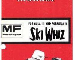 Massey Ferguson 1448199M1 Operator Manual - Formula 3 / 4 Snowmobile