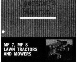 Massey Ferguson 1448206M1 Operator Manual - 7 / 8 Lawn Tractor (std trans)