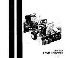 Massey Ferguson 1448248M3 Operator Manual - 520 Snow Blower Attachment