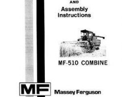 Massey Ferguson 1448282M3 Operator Manual - 510 Combine (eff sn 21268)