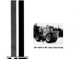Massey Ferguson 1448315M5 Operator Manual - 1505 / 1805 Tractor