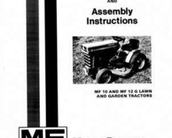 Massey Ferguson 1448318M1 Operator Manual - 10 / 12G Lawn Tractor (Vari-Speed, eff sn 810481)